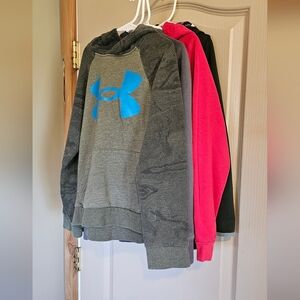 LOT Of 4 Under Armour Youth Small Hoodies Pullover Style